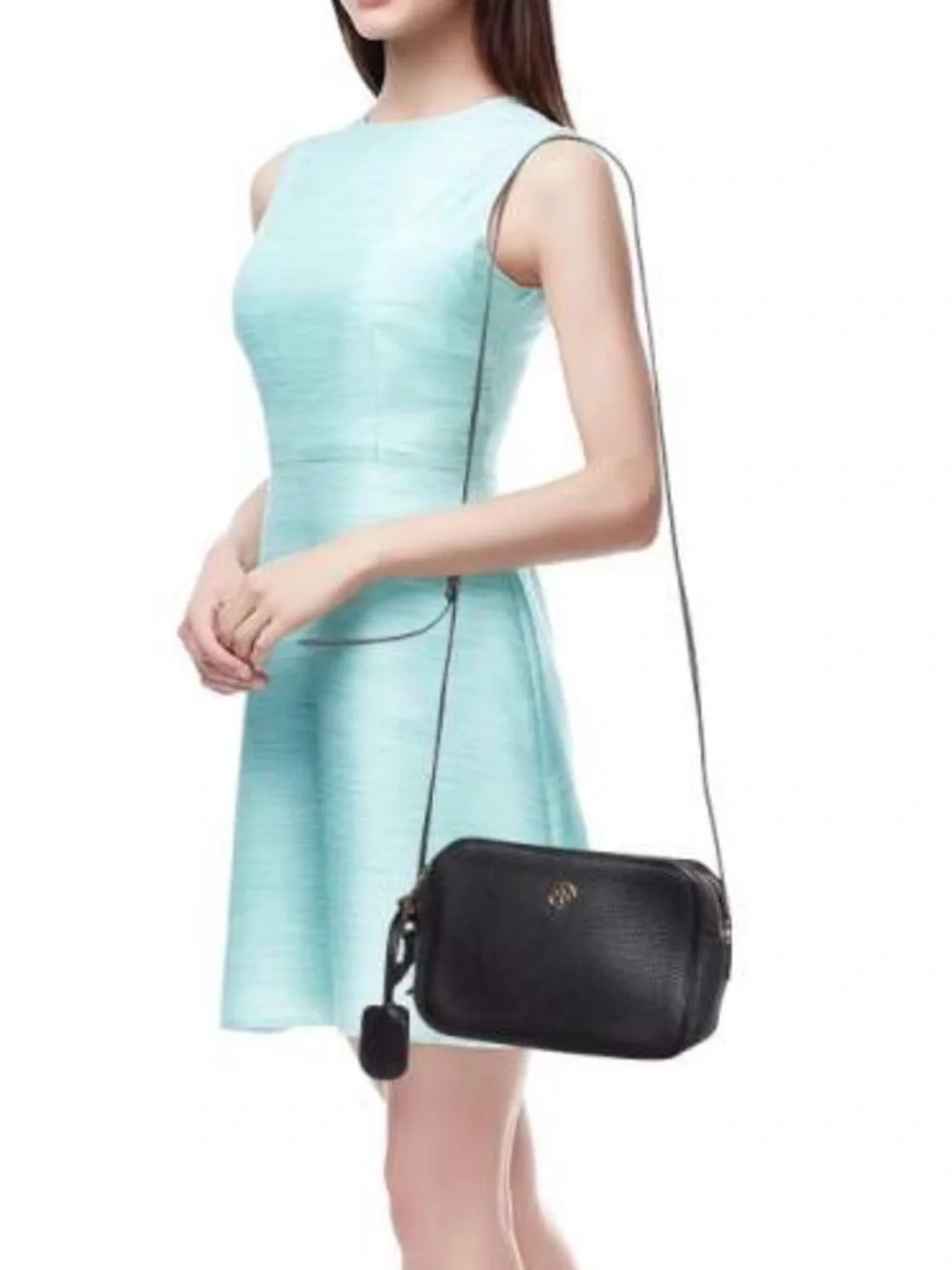 Tory‎ Burch Robinson Double Zip Crossbody Bag EUC